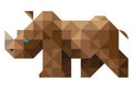 Rhino created from triangular elements Royalty Free Stock Photo