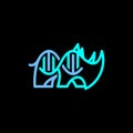 Rhino DNA logo design . logo template design suitable for your company