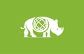 Rhino Globe Modern Logo