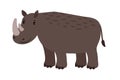 Rhino grey safary animal icon