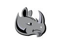 Rhino head logo design vector