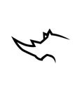 Rhino head logo lines vector symbol design icon illustration Royalty Free Stock Photo