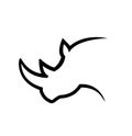 Rhino head logo lines vector symbol design icon illustration Royalty Free Stock Photo