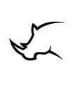 Rhino head logo lines vector symbol design icon illustration Royalty Free Stock Photo