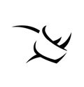 Rhino head logo lines vector symbol design icon illustration Royalty Free Stock Photo