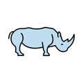 Rhino Isolated Vector icon that can be easily modified or edited Royalty Free Stock Photo