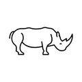 Rhino Isolated Vector icon that can be easily modified or edited Royalty Free Stock Photo