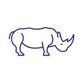Rhino Isolated Vector icon that can be easily modified or edited Royalty Free Stock Photo