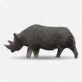 Rhino isolated on a white background.