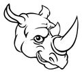 Rhino Mascot Cute Happy Cartoon Character