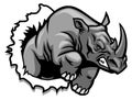 Rhino ripping Royalty Free Stock Photo