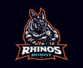 Rhino robot mascot logo design