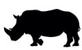Rhino silhouette Royalty Free Stock Photo