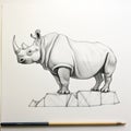 Rhino On Rock: A Balanced Proportions Study With Geometric Balance