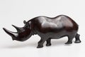 Rhino Wood Sculpture Royalty Free Stock Photo
