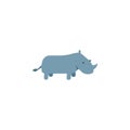 rhino, zoo, animal icon. Element of color African safari icon. Premium quality graphic design icon. Signs and symbols collection Royalty Free Stock Photo