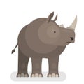 Rhinoceros animal. Big wild african creature. Mammal Royalty Free Stock Photo