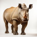 Professional Photo Of Tan Rhino In Detailed Portrait Style