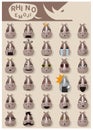 Rhinoceros emoji icons Royalty Free Stock Photo