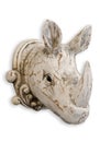 Rhinoceros head isolated on white background
