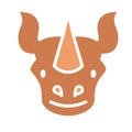 Rhinoceros Isolated Vector icon that can be easily modified or edited Royalty Free Stock Photo