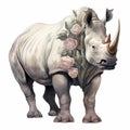 Rhinoceros In The Last Unicorn - Full Body And Isolated