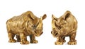 Rhinoceros rhino sculpture isolated Royalty Free Stock Photo