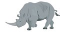 Rhinoceros or Rhinocerotidae, illustration Royalty Free Stock Photo