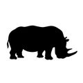 Rhinoceros vectored silhouette