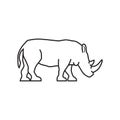 rhinocerus. Vector illustration decorative design Royalty Free Stock Photo