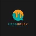 The Message Honey Bee Logo