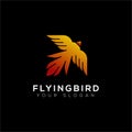 The Flying Bird in The Sky Logo Royalty Free Stock Photo