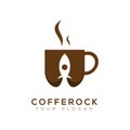 The Cup Coffee Rocket Logo