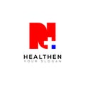 The Letter N Cross health Logo