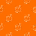 Rhinopithecus pattern vector orange