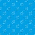 Rhinopithecus pattern vector seamless blue