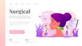 Rhinoplasty concept landing page Royalty Free Stock Photo