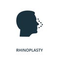 Rhinoplasty icon from plastic surgery collection. Simple line element Rhinoplasty symbol for templates, web design and