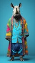 Rhinos dressed in hippie clothes: Humanization of Animals Concept