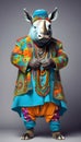 Rhinos dressed in hippie clothes: Humanization of Animals Concept