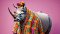 Rhinos dressed in hippie clothes: Humanization of Animals Concept