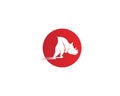 Rhinos head logo vector template Royalty Free Stock Photo