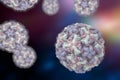 Rhinoviruses, viruses of common cold Royalty Free Stock Photo