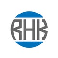 RHK letter logo design on white background. RHK creative initials circle logo concept. Royalty Free Stock Photo