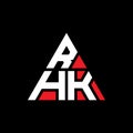 RHK triangle letter logo design with triangle shape. RHK triangle logo design monogram. RHK triangle vector logo template with red Royalty Free Stock Photo