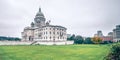 Rhode island state capitol building on cloudy day Royalty Free Stock Photo