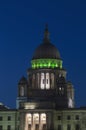 Rhode Island State Capitol at dusk, Providence, Rhode Island Royalty Free Stock Photo