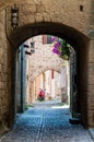 Rhodes ancient old town stone walls