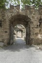 Interior gateway Gate dAmboise fortress of Rhodes Royalty Free Stock Photo