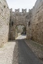 Interior gateway Gate dAmboise fortress of Rhodes Royalty Free Stock Photo